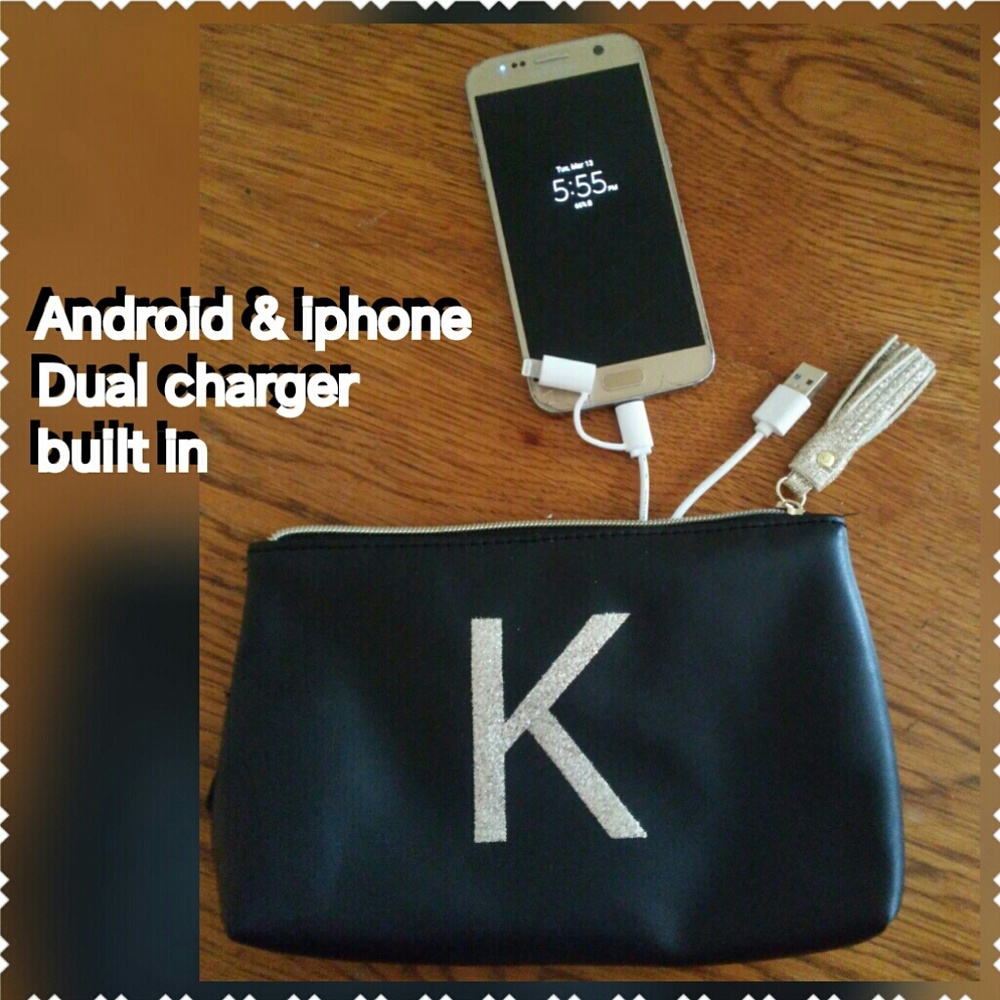 Clutch bag with built in chargers